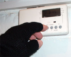 Central heating thermostat controls